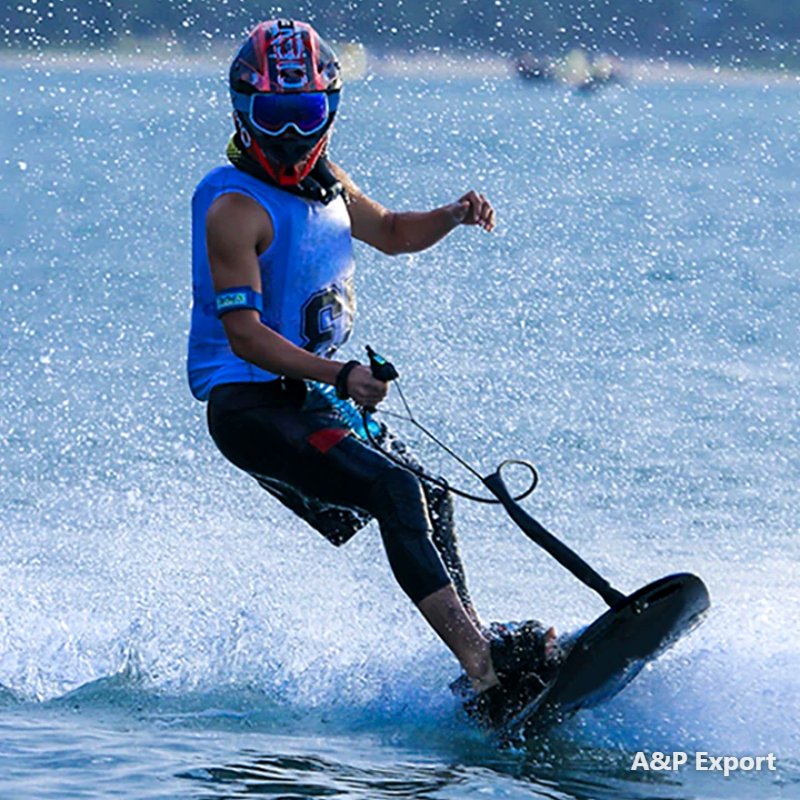Vollcarbon-Jet-Surfbrett 109 cc, schwarz/weiß